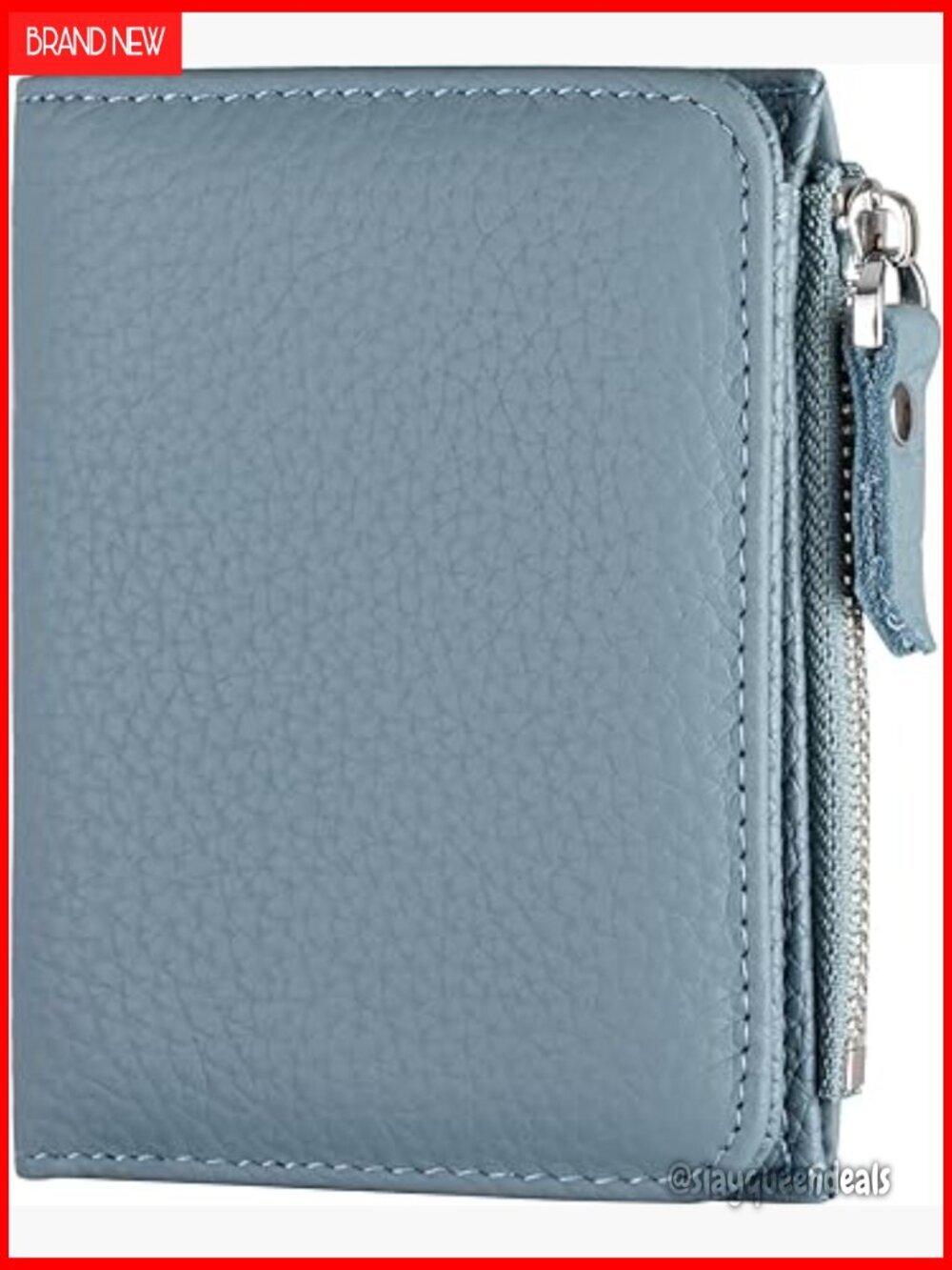 Soft Leather RFID Blocking Bifold Wallet with Zipper Pocket Card Holder